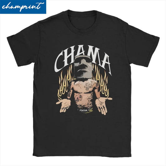 Chama Poatan Alex Pereira T-Shirt, Cotton, Funny Print, Round Collar, Short Sleeve, Summer